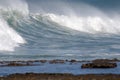 Beautiful Ocean Waves Breaking onto Shore Royalty Free Stock Photo