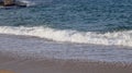 Pacific Ocean Waves Rolling Onto The Beach In South Korea