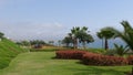 The Pacific Ocean from Yitzhak Rabin park in Miraflores Royalty Free Stock Photo