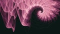 Pacific Pink String Netting and Smoke Spiral Fractal Background Royalty Free Stock Photo