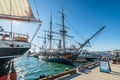 Pacific Promenade and Maritime Museum, San Diego Marina district Royalty Free Stock Photo