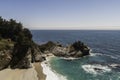 Pacific sand beach along the californian coast Royalty Free Stock Photo