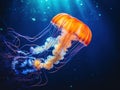 Pacific Sea Nettle orange jellyfish Royalty Free Stock Photo