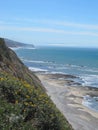 Pacific shoreline at Stinson Beach California Royalty Free Stock Photo