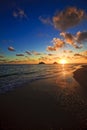Pacific sunrise at lanikai beach, hawaii Royalty Free Stock Photo