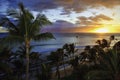 Pacific sunset at kaanapali beach