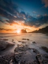 Pacific sunset at Olympic National Park Royalty Free Stock Photo