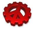 Pacific symbol in gear wheel Royalty Free Stock Photo