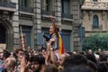 Demostration against law enforcement violence, Barcelona Royalty Free Stock Photo