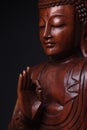 Buddha, with the hand raised in gesture of vitarka mudra.