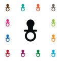 Pacifier Icon. Reassure Vector Element Can Be Used For Pacifier, Nipple, Reassure Design Concept.