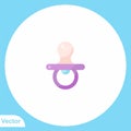 Pacifier vector icon sign symbol Royalty Free Stock Photo