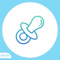 Pacifier vector icon sign symbol Royalty Free Stock Photo