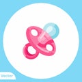 Pacifier vector icon sign symbol Royalty Free Stock Photo