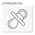 Pacifier line icon