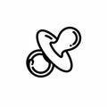 Pacifier Line Icon Royalty Free Stock Photo
