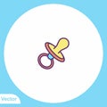 Pacifier vector icon sign symbol Royalty Free Stock Photo