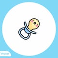 Pacifier vector icon sign symbol Royalty Free Stock Photo