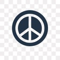 Pacifism vector icon isolated on transparent background, Pacifism transparency concept can be used web and mobile