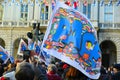 Pacifist demonstrators against wars and the Russian invasion of Ukraine