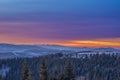 Pacifying landscape in the mountain valley Royalty Free Stock Photo