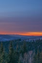 Pacifying landscape in the mountain valley Royalty Free Stock Photo