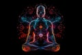 Pacifying spirituality Concept of meditation and spiritual practice, expanding of consciousness, chakras and astral body