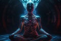 Pacifying spirituality Concept of meditation and spiritual practice, expanding of consciousness, chakras and astral body