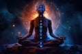 Pacifying spirituality Concept of meditation and spiritual practice, expanding of consciousness, chakras and astral body