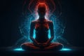 Pacifying spirituality Concept of meditation and spiritual practice, expanding of consciousness, chakras and astral body