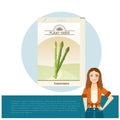 Pack of asparagus seeds icon