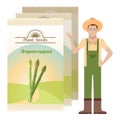 Pack of asparagus seeds icon