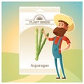 Pack of asparagus seeds icon