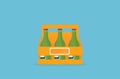 Pack of beer cans flat style icon. Vector illustration