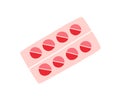 Pack of birth control pills. Blister of oral hormonal medicines for contraception. Packet of contraceptive women drug