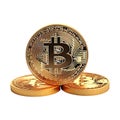 Pack of Bitcoin on Transparent Background - Ai Generated Royalty Free Stock Photo