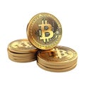 Pack of Bitcoin on Transparent Background - Ai Generated Royalty Free Stock Photo
