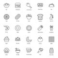 Healthy Food and Drinks line Icons Pack