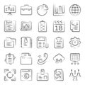 Pack Of Business Doodle Icons Royalty Free Stock Photo