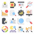 Pack of Business Statistics Flat Icons Royalty Free Stock Photo