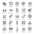 Pack of Car Service Line Icons