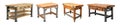 Pack of Carpenter Table for Working on Transparent Background Royalty Free Stock Photo