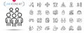 Pack of Charging app, Lightweight and Delivery man line icons. Pictogram icon. Vector