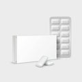 Pack of Chewing Gum on White Background Royalty Free Stock Photo