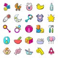 Pack Of Childhood Doodle Icons