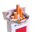 Pack of Cigarettes isolated Royalty Free Stock Photo