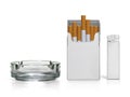 Pack of cigarettes isolated on white background Royalty Free Stock Photo