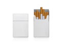 Pack of cigarettes isolated on white background Royalty Free Stock Photo