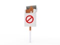 Pack of cigarettes. Stop smoking!