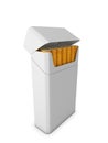 Pack of cigarettes on white background Royalty Free Stock Photo